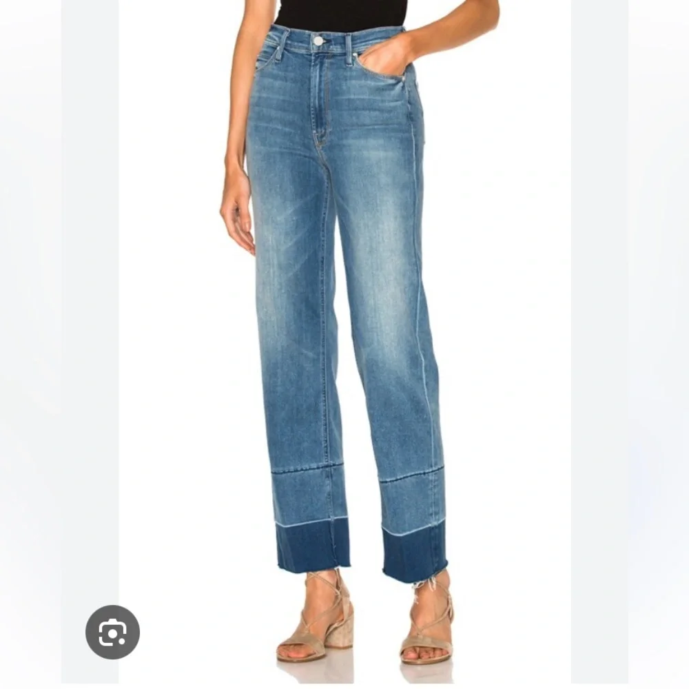 Mother Jeans The Maverick Understudy Birds of Paradise Hi Rise stacked cuffs/Hem - Picture 2 of 16